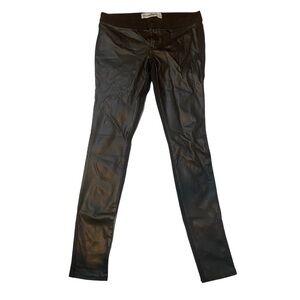 Hollister leather skinny jeans